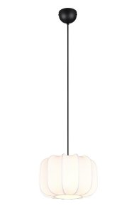 Lampa wisząca tkaninowa biała owalna industrialna minimalistyczna nowoczesna klasyczna nad stół do sypialni do salonu MADELINE R31971001 Rl