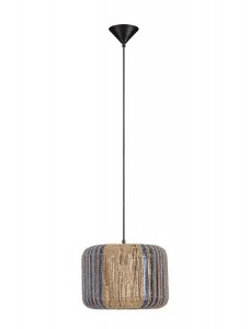 Lampa wisząca sznurkowa pleciona owalna boho rystykalna industrialna nad stół do salonu sypialni BELUNCA LE45351 Luces Exclusivas