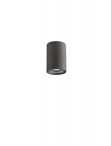 Minimalistyczny plafon zewnętrzny czarny wykonany z cementu tuba klasyczny uniwersalny IP65 Luces Exclusivas 