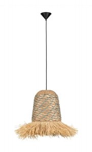 Lampa wisząca sznurkowa pleciona wiszące frendzle owalna boho rystykalna industrialna nad stół do salonu sypialni FANLIZA 9586615 Luces Exclusivas