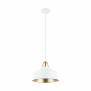A8063-WH MENSA LAMPA WISZĄCA BIAŁY MAT+ZŁOTO/MATT WHITE+GOLD