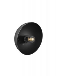 Kinkiet metalowy czarny okrągły minimalistyczny industrialny nowoczesny możliwość ściemniania VENTORO LE45590 Luces Exclusivas