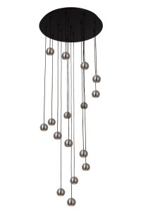 Lampa wisząca LED wielopunktowa molekularna srebrna klasyczna minimalistyczna ściemnialna na pilot MONTANA 68400/92/15 Lucide