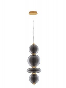 Elegancka Lampa Wisząca Salonowa z Ciemnego Szkła Luces Exclusivas MORROS LE44486