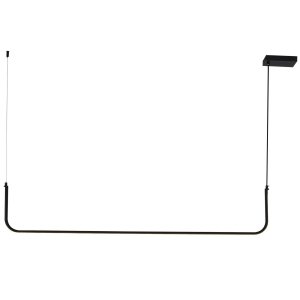 Nowoczesna uniwersalna lampa wisząca listwa 120cm LED minimalistyczna klasyczna czarna metalowa podłużna MINIMA MP0095-L120 Step Indo Design 