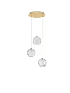 Lampa wisząca potrójna LED ściemnialna okrągłe szklane designerskie kule 14,6cm nowoczesna ALBORA LE45742 Luces Exclusivas