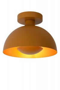Bursztynowa dekoracyjna lampa sufitowa plafon metalowy klosz SIEMON 45196/01/44 LUCIDE