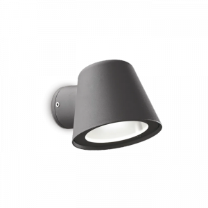 Antracytowy Minimalistyczny Kinkiet Ogrodowy Szklane Elementy GAS 091525 IDEAL LUX