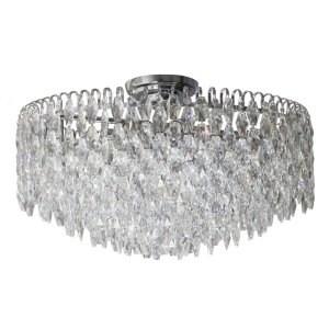 Plafon Azzardo Burano 40 Top Chrome AZ6911 LED 24W Nowoczesna Lampa Sufitowa Kryształowa Chrom