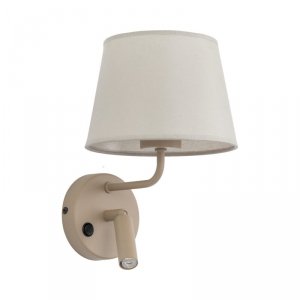 Abażurowy kinkiet ścienny beżowy z regulowaną tubką minimalistyczny klasyczny uniwersalny MAJA 11596 TK-LIGHTING