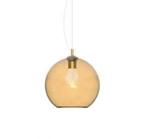 Szklana bursztynowa lampa wisząca NEMO sp1 d40 Ideal Lux 339061