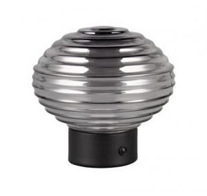 Dekoracyjna Lampka Stołowa LED Dymiony Szklany Klosz EARL R57771154 RL