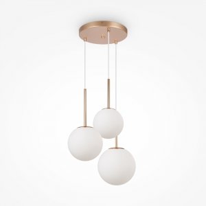 Lampa wisząca 3-płomienna metalowa złota kule uniwersalna regulacja wysokości Basic form MAYTONI MOD321PL-03G1