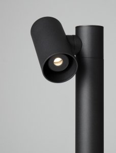 Klasyczna lampa ogrodowa słupek LED aluminiowa czarna dwie regulowane tuby minimalistyczna uniwersalna IP65 MALONZO LE75160 Luces Exclusivas