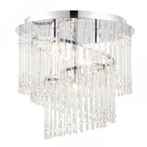 Szklany Lafon Sufitowy Glamour Elementy Chrom CAMILLE 68698 ENDON