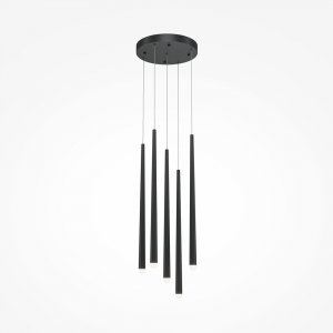 Lampa wisząca sopel LED aluminium czarna regulacja wysokości nad stół dekoracyjna Cascade MAYTONI MOD132PL-L30BK
