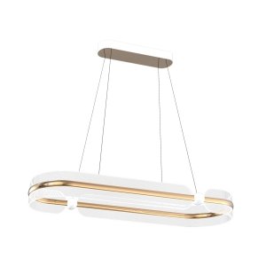 Nowoczesna Złota Dekoracyjna Lampa Wisząca LED SOPLA PND-63728-56W-3K-GD ITALUX 