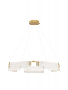 Marmurowa Lampa Wisząca Salonowa w Stylu Art Deco MAIRANA LE44617