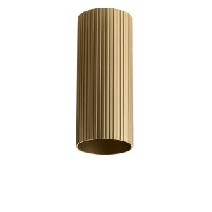 Złota ryflowana tuba natynkowa 30cm dekoracyjny spot plafon LUCAS AZ6151 + AZ6140