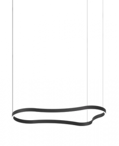 Designerska czarna lampa wisząca LED falista okrągła nowoczesna dekoracyjna WAVES-2 SP 345246 Ideal Lux 
