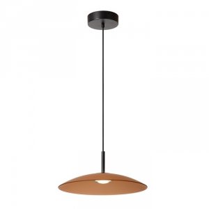 Minimalistyczna Lampa Wisząca Nowoczesna LED Bursztynowy Klosz MENGA 25417/10/62 LUCIDE