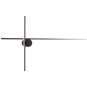 Nowoczesny kinkiet geometryczny czarny LED IP44 ARNE W0370 MAXLIGHT