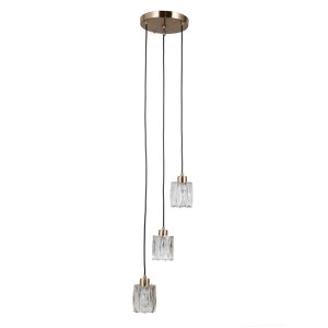 Kryształowa lampa wisząca Żyrandol zwis Torno Italux PND-40813-3R-HBR jadalniana nad stół