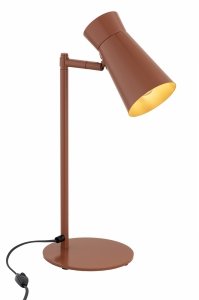 Nowoczesna lampka stołowa biurkowa w kolorze terakoty minimalistyczna klasyczna regulowany klosz LORD 8873 Argon