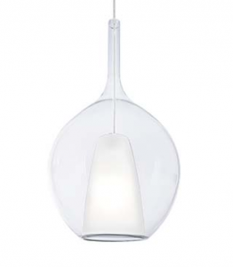 Szklana transparentna lampa wisząca nowoczesna designerska salonowa dekoracyjna Kalique sp1-2 d28 359670 Ideal Lux 
