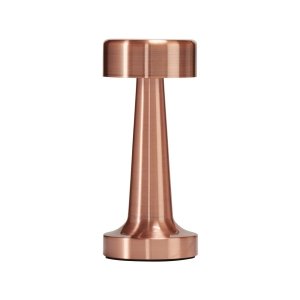 Miedziana lampka stołowa nocna LED dekoracyjna minimalistyczna uniwersalna art deco ściemnialna TAVOLO ST-8127T/A COPPER Step Into Design 