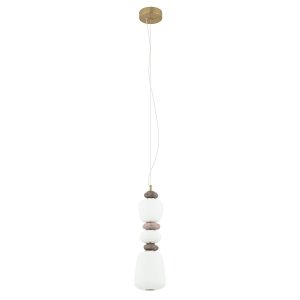 Ceramiczna designerska brązowo szara lampa wisząca CERAMIC VERTICAL LED 19W 11701 Nowodvorski Lighting