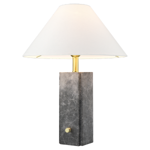 Abażurowa lampa stołowa nocna marmurowa ORLEANS T01487BR-WH Cosmo Light