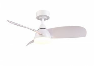 Nowoczesna lampa sufitowa z wiatrakiem LED biała klasyczna minimalistyczna metalowa ściemnialna na pilota HELSINKI R62732131 Rl 