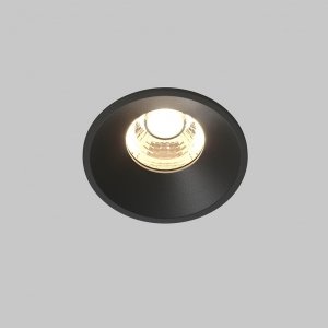 Czarna Oprawka Wpuszczana Downlight Round Maytoni DL058-7W3K-B