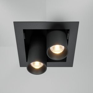 Czarna Nowoczesna Oprawa Sufitowa Wpuszczana Downlight Maytoni DL094-02-7W3K-B LED 14W