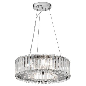 Lampa wisząca Crystal Skye 6 źródeł światła glamour szklany okrąg nowoczesna KL-CRYSTAL-SKYE-P-A KICHLER