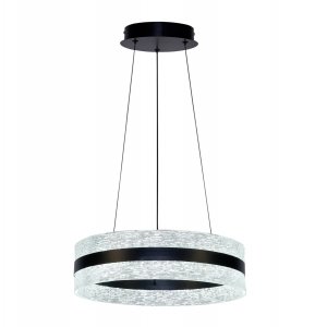 Lampa wisząca Italux Blera PND-98273-BK Nowoczesna czarna szklana okrągła