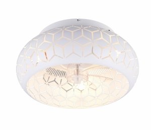 Nowoczesny plafon lampa sufitowa z wiatrakiem okrągła biała klasyczna minimalistyczna w stylu orientalnym metalowa BIDAR R61574031 Rl 