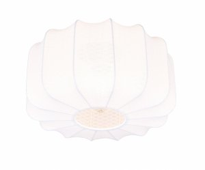 Lampa sufitowa plafon biała tkaninowy abażur owalna boho rystykalna klasyczna minimalistyczna nad stół do salonu sypialni MADELINE R61971901 Rl 