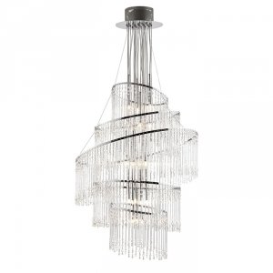 Szklany Żyrandol Glamour Elementy Chrom CAMILLE CAMILLE-24CH ENDON
