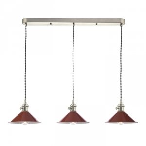Chrom Lampa Wisząca Vintage Czerwone Klose HADANO HAD3661-08 DAR LIGHTING
