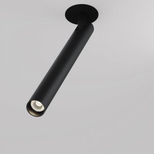 Lampa wbudowana w sufit spot nowoczesna klasyczna regulowana tuba aluminium czarna Focus T MAYTONI C141RS-L300-6W3K-B