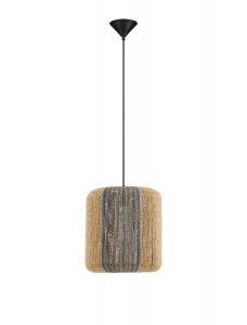 Lampa wisząca sznurkowa pleciona owalna boho rystykalna industrialna nad stół do salonu sypialni ZORTINA LE45350 Luces Exclusivas