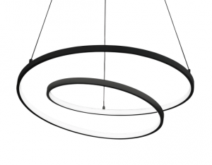 Designerska czarna lampa wisząca LED okrągła ring nowoczesna dekoracyjna Oz sp d60 on-off 4000k 342382 Ideal Lux 