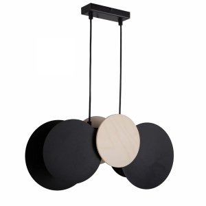 Nowoczesna lampa wisząca Tola 2 zwis Sigma 40895 brzoza/ czarny
