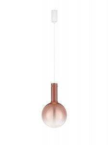 Szklana Lampa Wisząca Minimalistyczna Różowy Szklany Klosz JAVIER LE44479 Luces Exlusivas