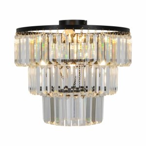 P17127-4-BK TIFANNY LAMPA SUFITOWA CZARNA/BLACK
