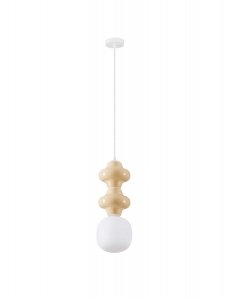 Designerska Lampa Wisząca z Ceramiki w Kolorze Beżowym Luces Exclusivas VILROSA LE44557