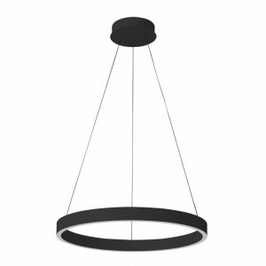 Czarna Nowoczesna Okrągła Lampa Wisząca LED BRASCO DOWN PND-56215-080RPC-BK-3KS4K-TRDIMM ITALUX