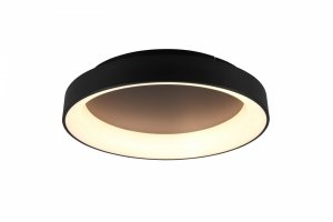 Plafoniera okrągła czarna led 48W GIRONA 60 TRIO 671290132 pilot w zestawie